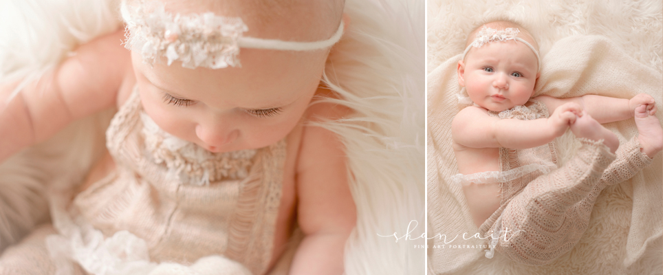 El Dorado Hills Portraits-Sacramento Baby Photographer - Sacramento Newborn Photographer-Pink Baby Romper-headband-Shan Cait