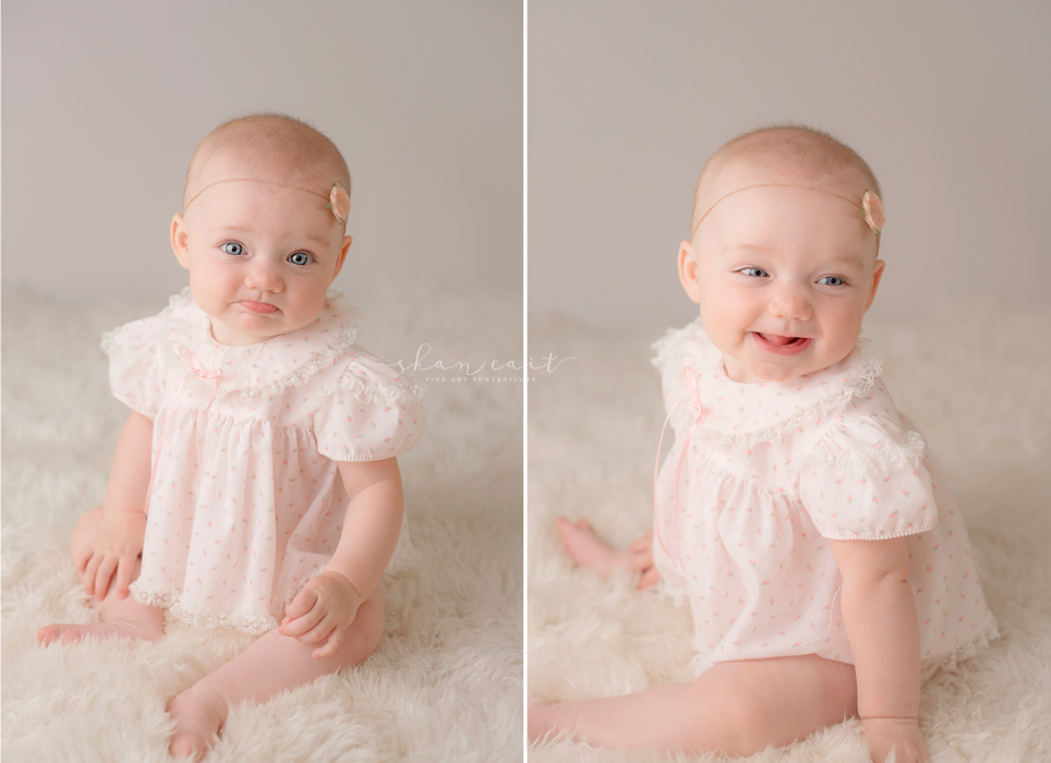 Sacramento Baby Photographer-Sacramento Newborn Photographer-Shan Cait-El Dorado Hills Photographer-Baby photoshoot-pink dress-vintage bib dress