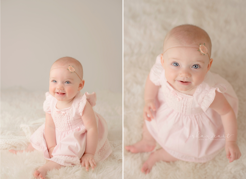 Sacramento Baby Photographer-Sacramento Newborn Photographer-Shan Cait-El Dorado Hills Photographer-Baby photoshoot-pink dress-vintage